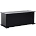 Produktbild HOMCOM Truhe Aufbewahrungsbox Holzkiste mit klappbarem Deckel Spanplatte Schwarz 100 x 40 x 40cm