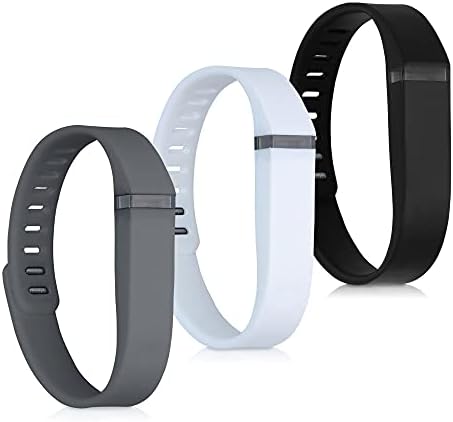 kwmobile TPU Watch Strap Compatible with Fitbit Flex – Set of 3 Fitness Tracker Replacement Bands