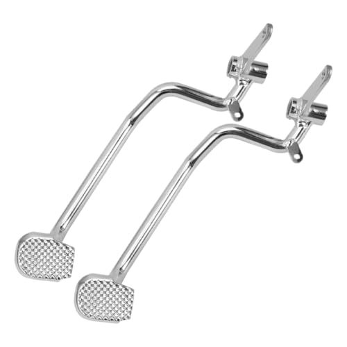 Palanca de freno trasero para motocicleta recambio de metal plata Yardwe 2 piezas