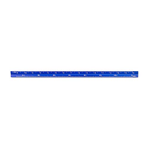 Image of Alumicolor 3610-5 Aluminum Combination Pocket Scale, 6IN, Blue