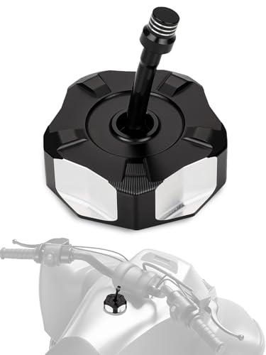 Image of JFG RACING ATV Gas Cap,CNC 6061 Aluminum Fuel Tank Billet Cover for YFZ 450 /YFZ450R /Banshee 350 200 /Raptor 660 350 250 125 /Warrior 350 450 /Kodiak 400 /Grizzly 660 450 400 350 /Bruin 350 250-Black