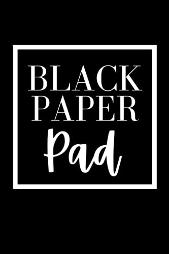 Black Paper Pad: Lined Black Paper Journal Notebook for use with Gel Pens or White Ink