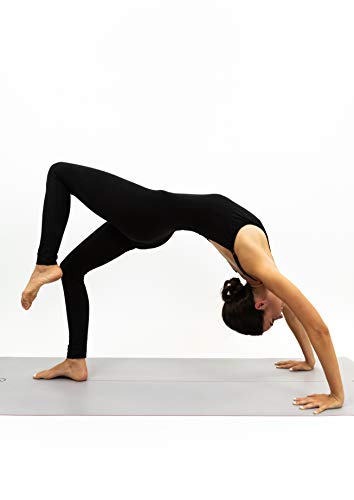 Yoga Workout Black Cotton Bodysuit One Piece Jumpsuit Unitard Built in Bra Open Back for Women Black, Small