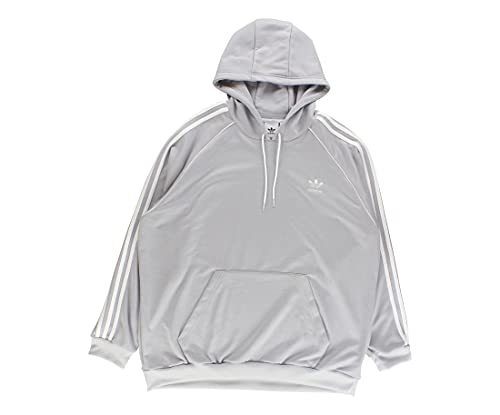 Image of adidas Originals Men's Trefoil Essentials Hoodie, Ligfht Solid Grey/White, Large