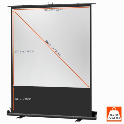 celexon Ultramobil Plus Pro écran Pull-up 110" | 200x200cm 1:1 – vue 2