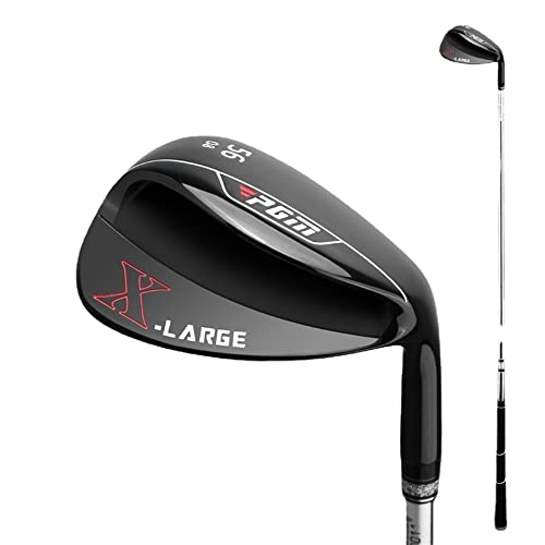 56/60 degrés Coin de Sable de Golf Extra Large Coin de Club de Golf Coins de Sable à Fond Large - Club de Golf pour Hommes et Femmes (56 degrés,Cale Noire)