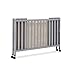 Simmons Kids Aria Full Size Portable Folding Crib - Greenguard Gold Certified, Grey