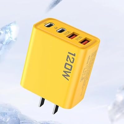 2PCS 120W Double PD Fast Charger with Type-C & QC3.0 Ports Support PD Charging Protocol 5V 2A Charging Adapter