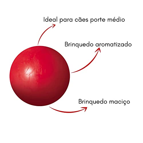 Furacão Pet Bola Maciça Colorida Dogão 80mm para Cães, cores sortidas