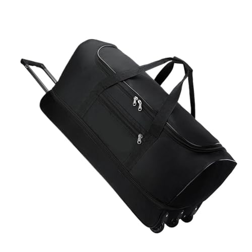 Rolling Duffle Bag with Wheels Large Capacity Trolley Bags with Wheels Foldable Luggage Wheeled Bag Travel Suitcase Waterproof Handbag Rolling Luggage(Black Style 1,74x37x32cm)