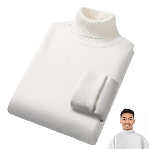 Homens Suéter Gola Alta - Mens Gola Alta,Suéter de malha de pelúcia e engrossar outono inverno térmi