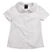 FRENCH TOAST Girls Short Sleeve Peter Pan Blouse with Lace Trim Collar - E9322 - White, 10