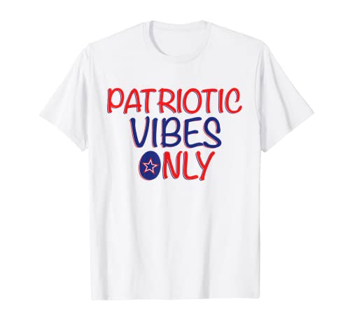 Patriotic Vibes Only 4th Of Juuly USA America Kids Garçons Filles T-Shirt