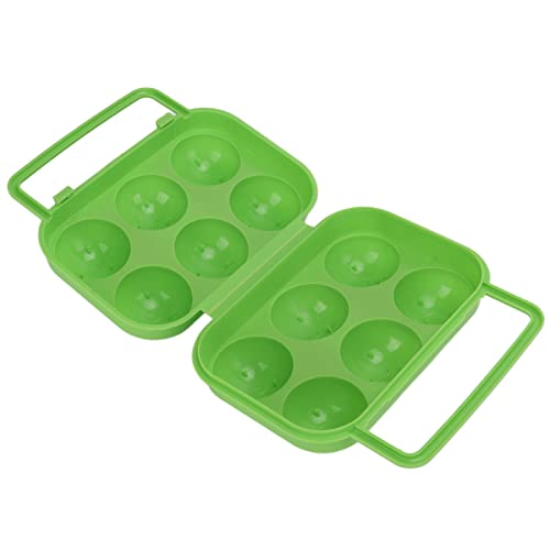6 Egg Carton, Half Dozen Egg Cartons 6 Pack with Grid ABS Plastic for Storage (Green) - Image 6
