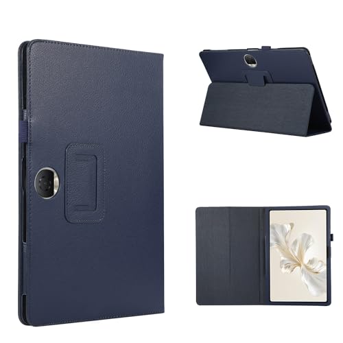 Étui de protection Honor Pad 9 12.1 pouces : coque arrière antichoc et support folio bleu