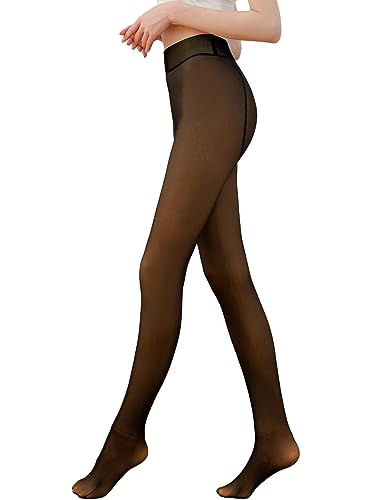 Xnova Collant Termici Felpati Donna Effetto Trasparente