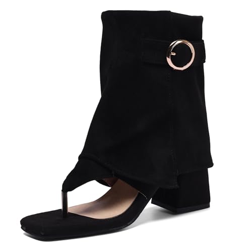 Sandales pour femme en daim à talon bloc idéales pour vos soirées