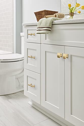 Image of Amerock | Cabinet Pull | Champagne Bronze | 3 inch (76 mm) Center to Center | Davenport | 2 Pack | Drawer Pull | Drawer Handle | Cabinet Hardware