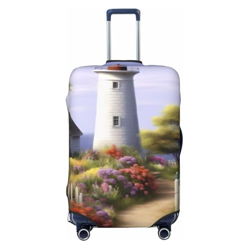 Lighthouse Diamond Painting Print Luggage Suitcase Covers Elastic Washable Luggage Protector Luggage Covers For Suitcase