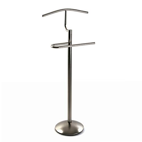 Versa Galán De Noche Mueble Metálico Oakley, Metal, Plateado, 40X28X112 Cm