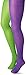 Venetian Masquerade Mardi Gras Adult Purple and Green Tights Wearable, Standard Size