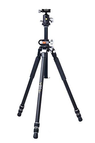 Image of Vanguard Tripod VEO 3+ 263AB I Tripod for Professional Camera I Aluminum Material I Maximum 15 Kg Load Capacity I 5.65 Feet Maximum Height I 360 Degree Ball Head I Carry Bag Included