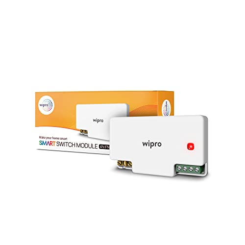 Image of Wipro Smart Switch Module, 3 Switch Control, 1 Fan Speed Control Compatible with Alexa & Google Home (Pack of 1,White)