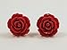 Red Rose Cufflinks, Lapel Pin, Earrings or Tie Bar