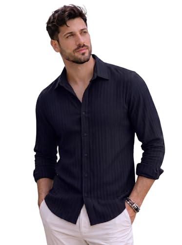 Image of DEELMO Men's Regular Fit Solid Soft Touch Textured Shirt || Casual, Formal and Bussiness Wear || (Available in Plus Size)