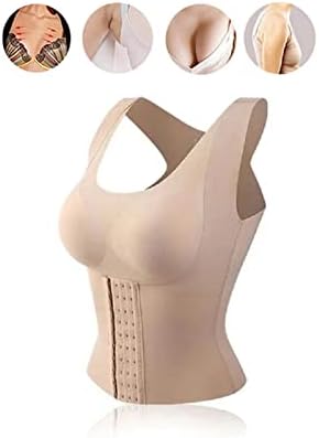 4 in 1 Waist Buttoned Bra Shapewear for Women, Snatch Bra - 3-in-1 Waist Buttoned Bra Shapewear, Waist Trainer Vest for Women (2XL,Beige)