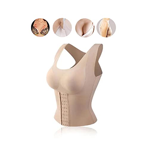 4 In 1 Waist Buttoned Bra Shapewear For Women, Snatch Bra - 3-In-1 Waist Buttoned Bra Shapewear, Waist Trainer Vest For Women (2Xl,Beige) #TOP12