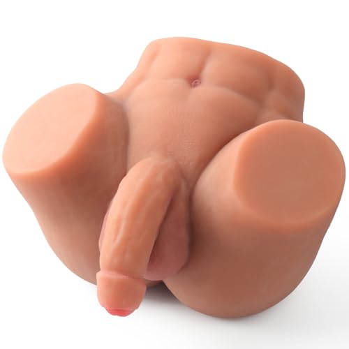 7.5LB Small Dildo Male Sex Doll Torso Realistic Anal for Men Gay Sex Doll Male Masturbator Stroker with Realistic Penis Butt Ass Testicles Male Sex Dolls Adults Toys for Men Ass Toy TPE Sex Doll