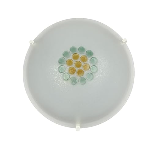 Generico Plafoniera da soffitto classica in vetro rotonda decorata camera da letto, sala da pranzo, cucina, bagno, ingresso D 40 cm bottone (VERDE)