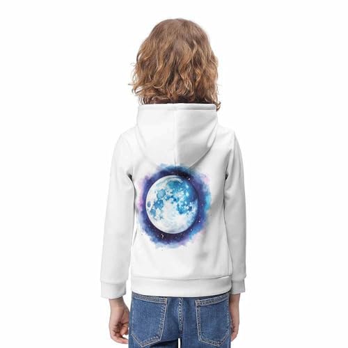 Sweat lune en aquarelle sweat à capuche finitions soignées - 4