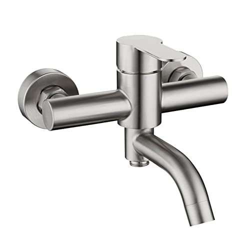 Robinet mitigeur de baignoire en acier inoxydable brossé durable