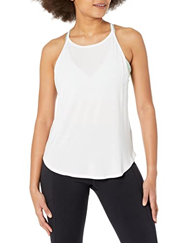 prAna Women's Foundation Slit Back Tank, White, X-Large