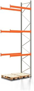 Palettenregal Artus - Anbauregal mit 4 Ebenen - Fachlast 3.000 kg - 5.500 x 1.985 x 1.100 mm (HxBxT) - Schwerlastregal