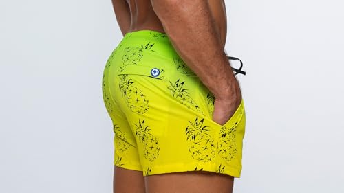 Rounderbum Men’s Lift Tech Swim Shorts – Quick-Dry 4-Way Stretch, Lined, Drawstring Waist, Side Pockets2