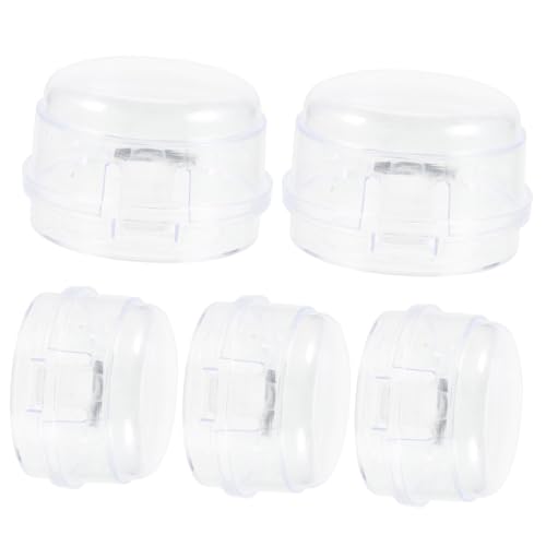 HEALSOPTHY 5個 ガスコンロ用ノブカバー 耐熱プラスチック製 の 対策 いたずら防止 ストーブガード 簡単装着で火災防止キッチン保護カバー