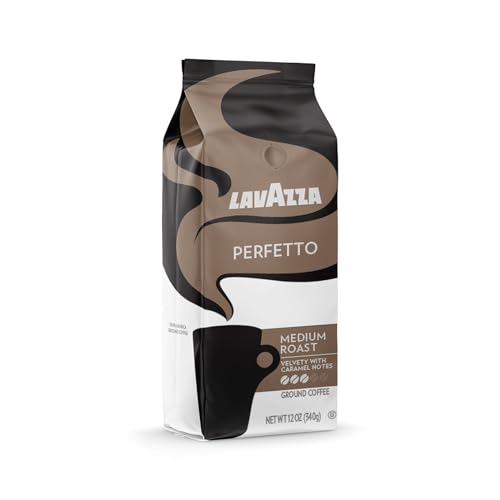 Image of Lavazza Perfetto Ground Coffee Blend, Dark Roast, 100% Arabica, Full-bodied, 12 oz - Packaging May Vary (Pack of 4)