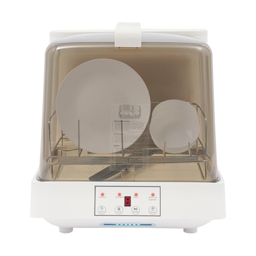 Mini lavavajillas, lavavajillas automático de 800 W con depósito, lavavajillas de mesa, varios modos de limpieza, lavavajillas con spray giratorio de 360 ° y capacidad de 2,11 Gal, para casas pequeñas