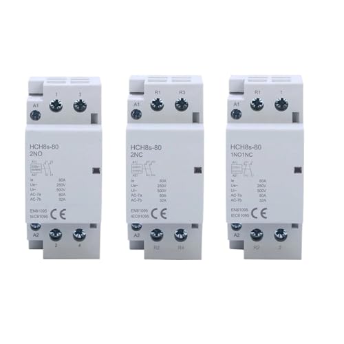 Contacteur HCH8s-80 AC DC 2P 40A 80A rail Din pour circuit domotique