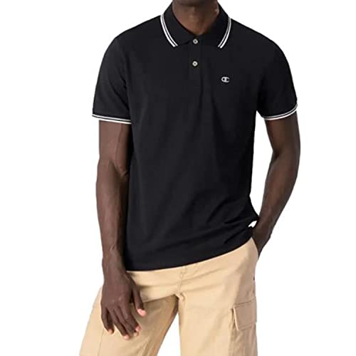 Champion Legacy Polo Gallery Light Cotton piqué C-Logo, Nero, S Uomo