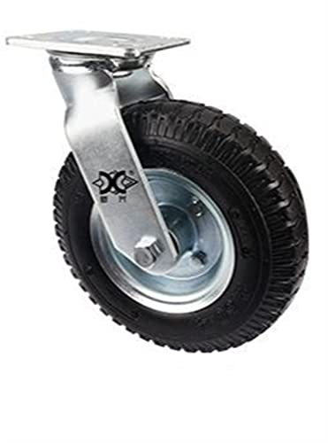 Roue en caoutchouc gonflable robuste roulette universelle 8 pouces active