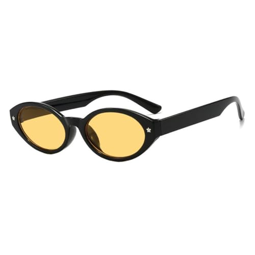 Lunettes de soleil rétro ovales pour femmes chic en terrasse de café d'été (5587-C5)