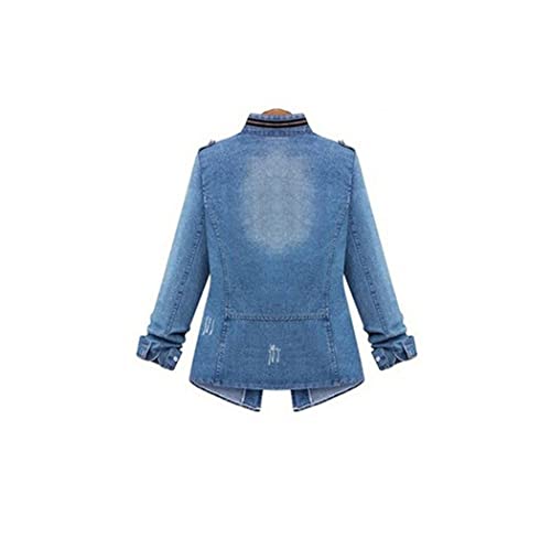 Veste en jean femme contre le froid de l'automne veste casual manches longues XL
