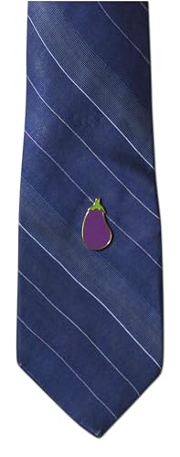 Image of Novel Merk Vegetable - Eggplant, Tomato, & Other Lapel Pin, Hat Pin & Tie Tack Set - Clutch Back
