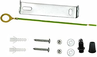 LEDSONE 40mm Ceiling Light Mounting Bracket Plate for Pendant Lamp Base | Metal Pendant Light Fixture with Screws Wall Plugs Washers Earth Wire for Ceiling Rose Lighting Installation [Energy Class A+]