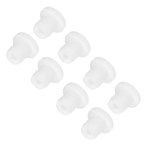Image of MECCANIXITY 8pcs T-Shaped Silicone Plugs 7.3mm 5 /16 Inch Dia Snap in Plug Hole Seal Cover Round Rubber Stopper for Kitchen Rubber Bulkheads Waterproof Sealing Plugs White