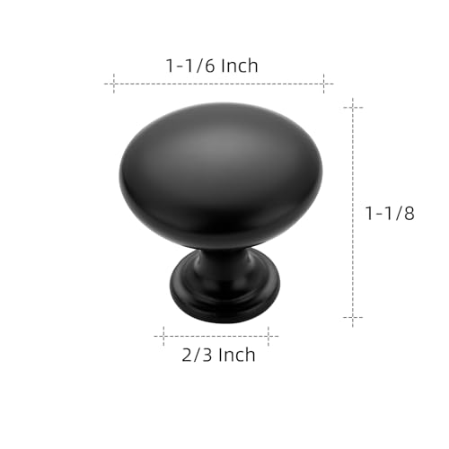 Image of Ravinte 60 Pack Kitchen Cabinet Knobs - Matte Black Zinc Drawer Pulls and Door Handles for Dressers